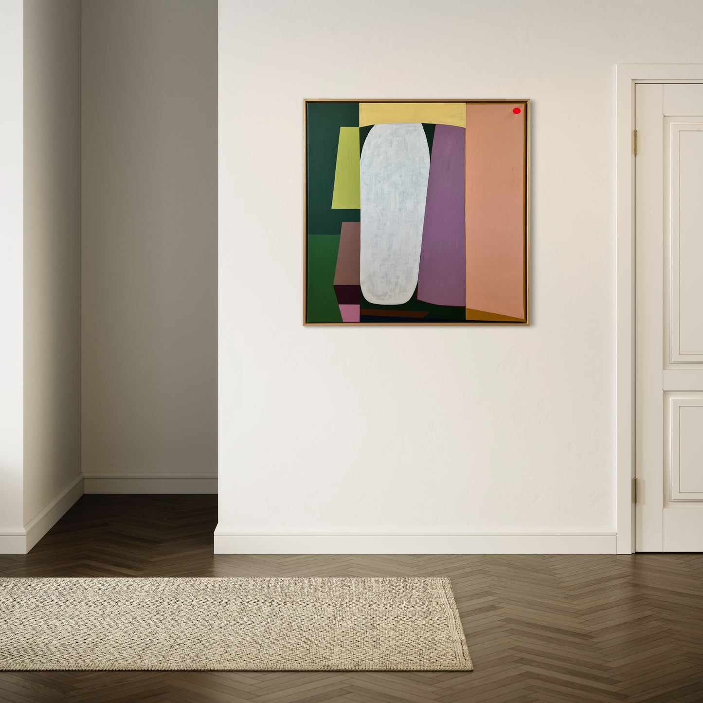 Building Blocks 01 Square, Groen | 100x100 cm