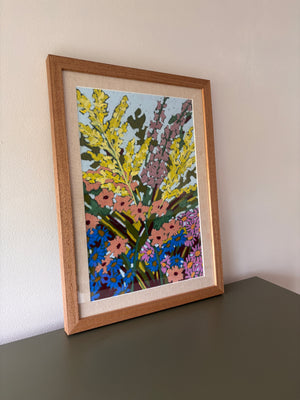 Oil pastel - 'Layers of bloom' | 45x33 cm