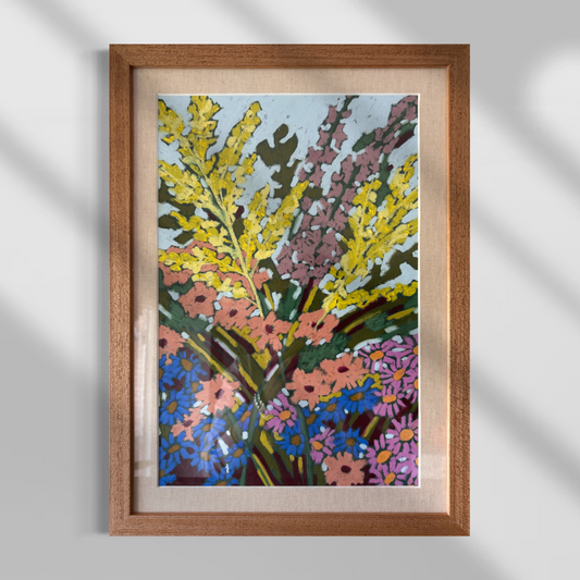 Oil pastel - 'Layers of bloom' | 45x33 cm