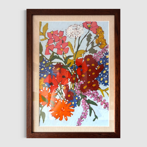 Oil pastel - 'Electric bloom' | 45x33 cm