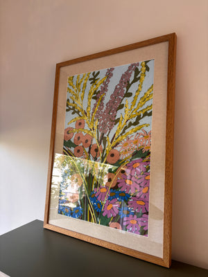 Oil pastel - 'Layers of bloom, Unfolded' | 70x50 cm