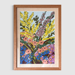 Oil pastel - 'Layers of bloom' | 45x33 cm