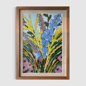 Oil pastel - 'A touch of azure' | 45x33 cm