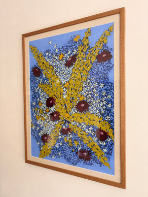 Oliepastel - 'Sapphire Symphony' | 80x60 cm